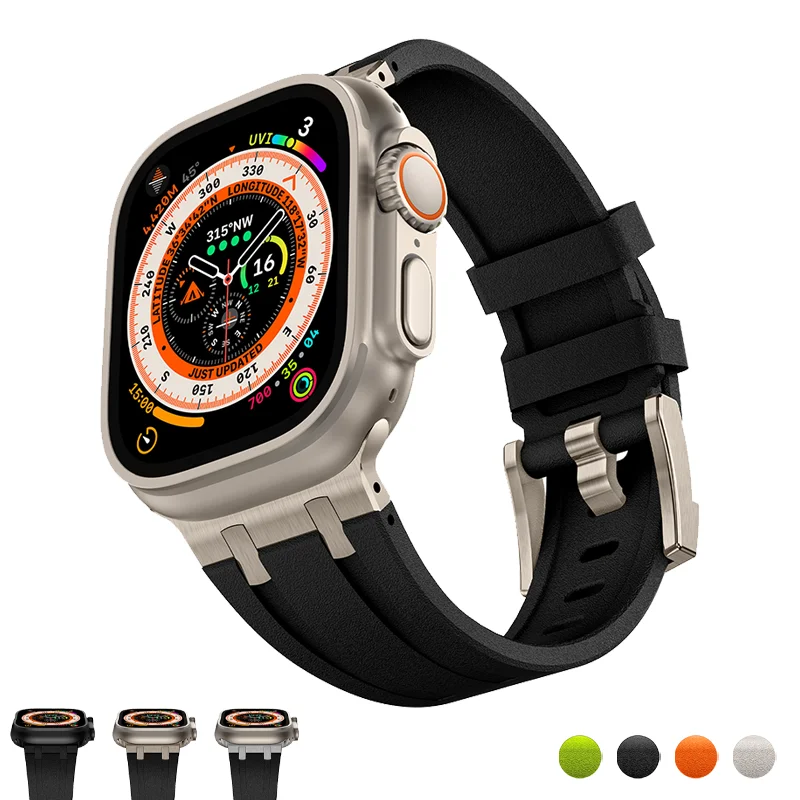Мягкий резиновый ремешок для Apple Watch Ultra 2 1 Band 49 мм 45 мм 44 мм 42 мм, роскошный спортивный браслет для iWatch Series 9 8 7 6 SE 5 Correa
Мягкий резиновый ремешок для Apple Watch Ultra 2 1 Band 49 мм 45 мм 44 мм 42 мм, роскошный спортивный браслет для iWatch Series 9 8 7 6 SE 5 Correa