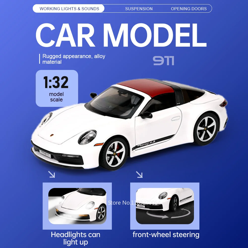 1:32 Scale 911 Targe Supra GT4 Miniature Model Alloy Diecast Toys Car Doors Opened with Sound Light Sportscar Gift That Boy Love
1:32 Scale 911 Targe Supra GT4 Miniature Model Alloy Diecast Toys Car Doors Opened with Sound Light Sportscar Gift That Boy Love