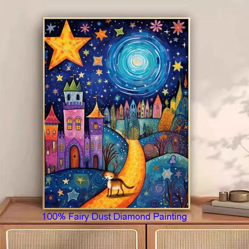 100% Fairy Dust Diy Diamond Painting Cross Stitch Blue Starry Night Moon Embroidery Square Mosaic Home Decor Needlework Crystal
100% Fairy Dust Diy Diamond Painting Cross Stitch Blue Starry Night Moon Embroidery Square Mosaic Home Decor Needlework Crystal