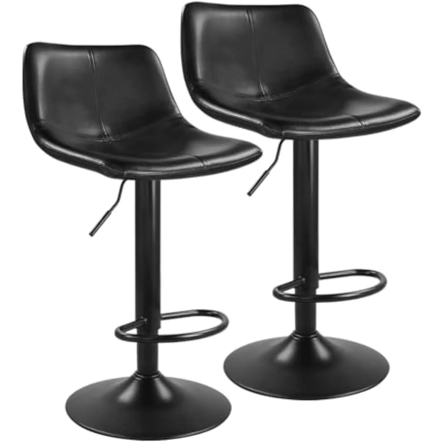 Bar Stool with Back Set of 2 Height Adjustable Swivel Bar Chair Pub Island Kitchen stools with footrest PU Leather (Black)
Bar Stool with Back Set of 2 Height Adjustable Swivel Bar Chair Pub Island Kitchen stools with footrest PU Leather (Black)