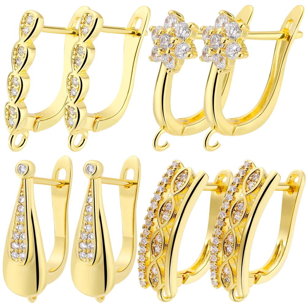 Juya DIY Luxury Women's Earring Making Material 18K Real Gold Plated Anti-Allergy Ear Wire Bails Hook Earring Clasps Accessories
Juya DIY Luxury Women's Earring Making Material 18K Real Gold Plated Anti-Allergy Ear Wire Bails Hook Earring Clasps Accessories