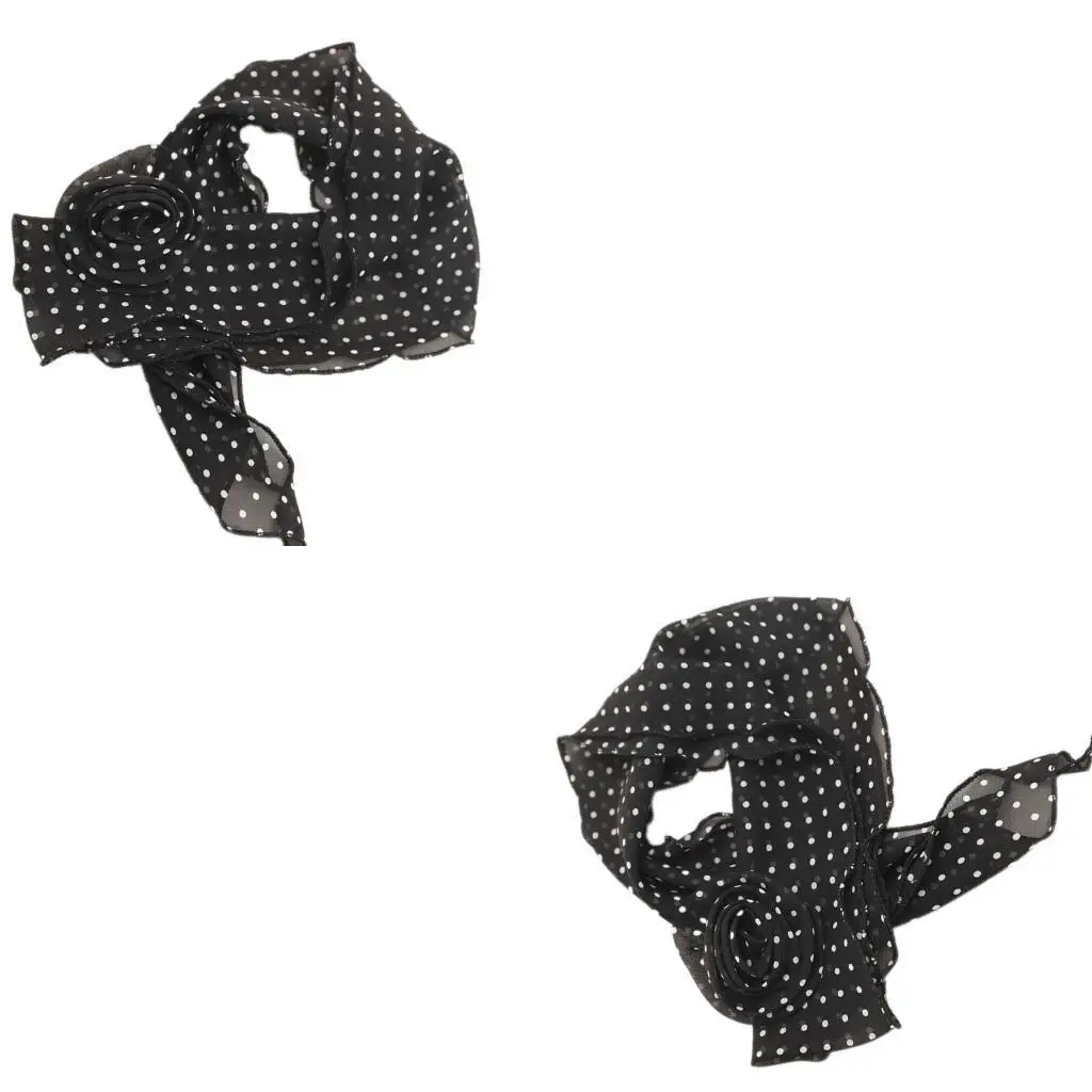 652F Elegant Long Round Dot Rose Pattern Scarf Silk Feel Neckerchief Feature Soft Touch for Women Fashion Accessory
652F Elegant Long Round Dot Rose Pattern Scarf Silk Feel Neckerchief Feature Soft Touch for Women Fashion Accessory