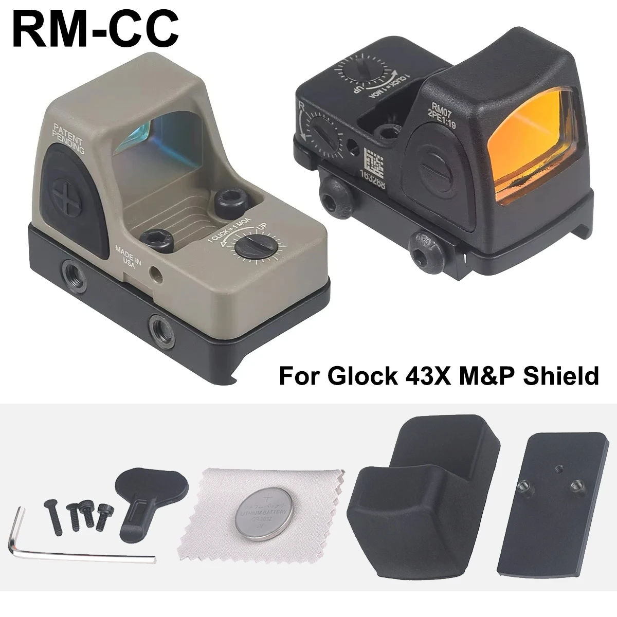 Nylon RM-CC Red Dot Sight Mini For Glock 43X MOS M&P Shield Reflex Scope Airsoft Compact Pistol 20mm Rail Outdoor Hunting
Nylon RM-CC Red Dot Sight Mini For Glock 43X MOS M&P Shield Reflex Scope Airsoft Compact Pistol 20mm Rail Outdoor Hunting