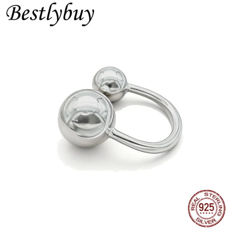 Новое серебряное кольцо S925 в европейском и американском минималистском стиле с двойной круглой бусиной, регулируемое кольцо на удачу
Новое серебряное кольцо S925 в европейском и американском минималистском стиле с двойной круглой бусиной, регулируемое кольцо на удачу