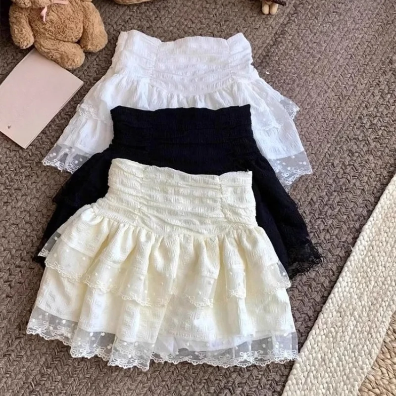 High Waist Lace A-Line Mini Skirt Woman Summer Ballet Style Princess Y2k Skirt Lolita Korean Fashion Sweet Skirt Design Chic
High Waist Lace A-Line Mini Skirt Woman Summer Ballet Style Princess Y2k Skirt Lolita Korean Fashion Sweet Skirt Design Chic