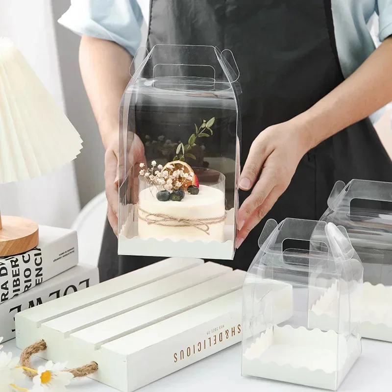 10PCS Transparent Dessert Boxs Minimalist PET Material Cake Packaging Box Portable Cake Shop Packaging Handheld Baking Gift Box
10PCS Transparent Dessert Boxs Minimalist PET Material Cake Packaging Box Portable Cake Shop Packaging Handheld Baking Gift Box