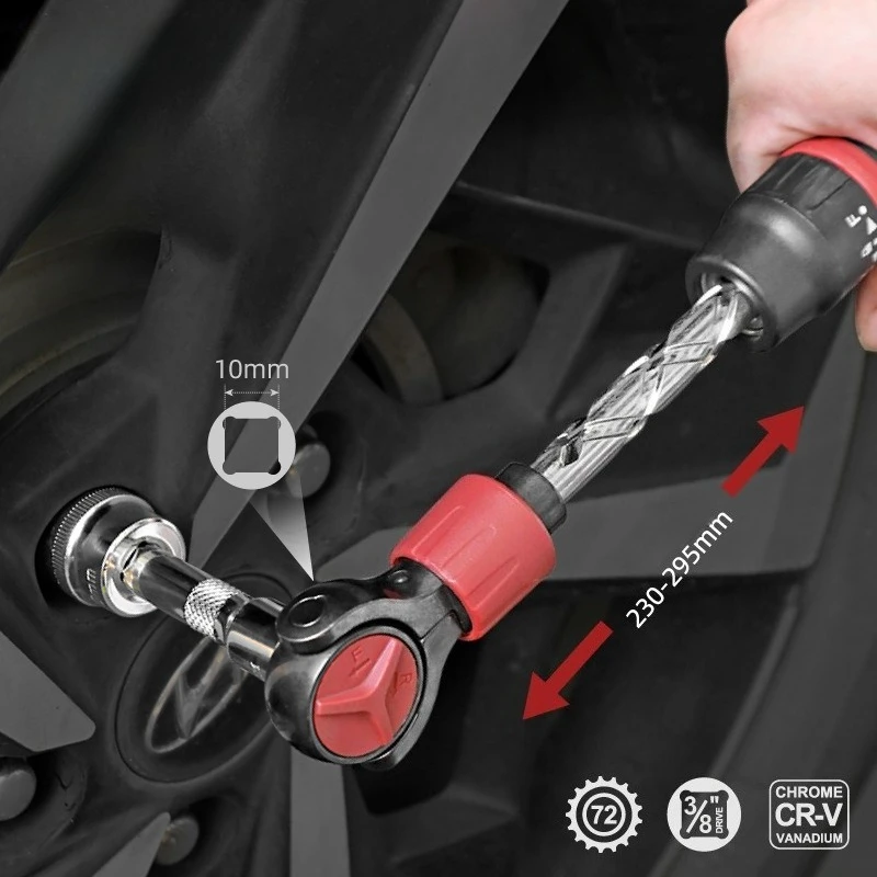 Adjustable Swivel Head Ratchet Wrench CR-V Steel 72 Tooth Extendable Handle Quick Socket Spanner Auto Mechanical Repair Tools
Adjustable Swivel Head Ratchet Wrench CR-V Steel 72 Tooth Extendable Handle Quick Socket Spanner Auto Mechanical Repair Tools