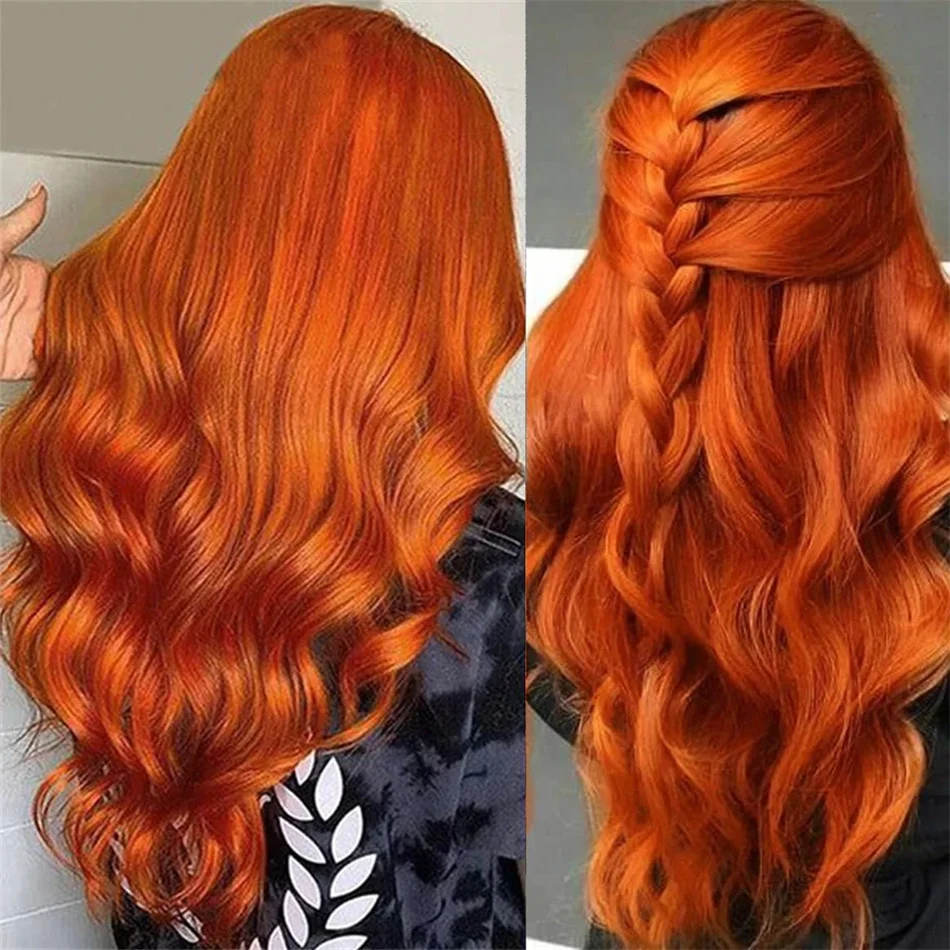 30 Inch Ginger Orange Body Wave Lace Frontal Wig HD 13x6 Lace Front Wig Glueless 13x4 Lace Wigs Brazilians Human Hair For Women
30 Inch Ginger Orange Body Wave Lace Frontal Wig HD 13x6 Lace Front Wig Glueless 13x4 Lace Wigs Brazilians Human Hair For Women
