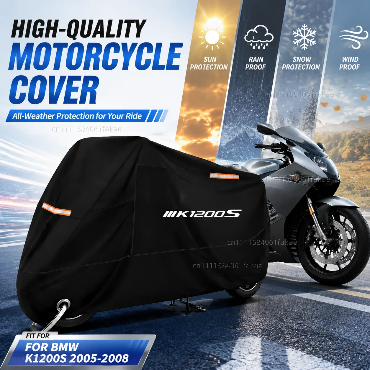 Motorcycle Cover Waterproof Outdoor All Season Dustproof UV Protective Moto Scooter Rain Cover FOR BMW K1200S 2005-2008
Motorcycle Cover Waterproof Outdoor All Season Dustproof UV Protective Moto Scooter Rain Cover FOR BMW K1200S 2005-2008