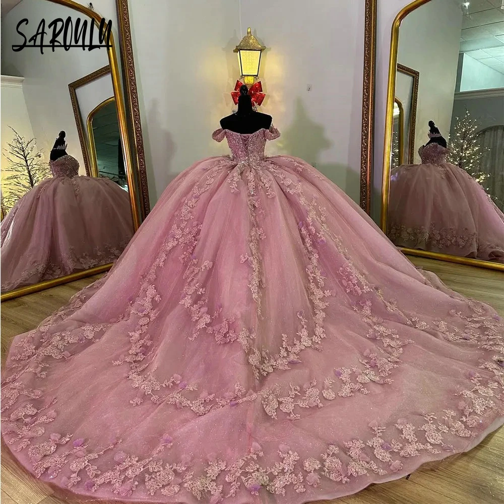 Princess Pink Quinceanera Dress Party Elegant Ball Gown Bride Robe Birthday Appliques Beaded Bridal Dresses Vestido De Novia
Princess Pink Quinceanera Dress Party Elegant Ball Gown Bride Robe Birthday Appliques Beaded Bridal Dresses Vestido De Novia