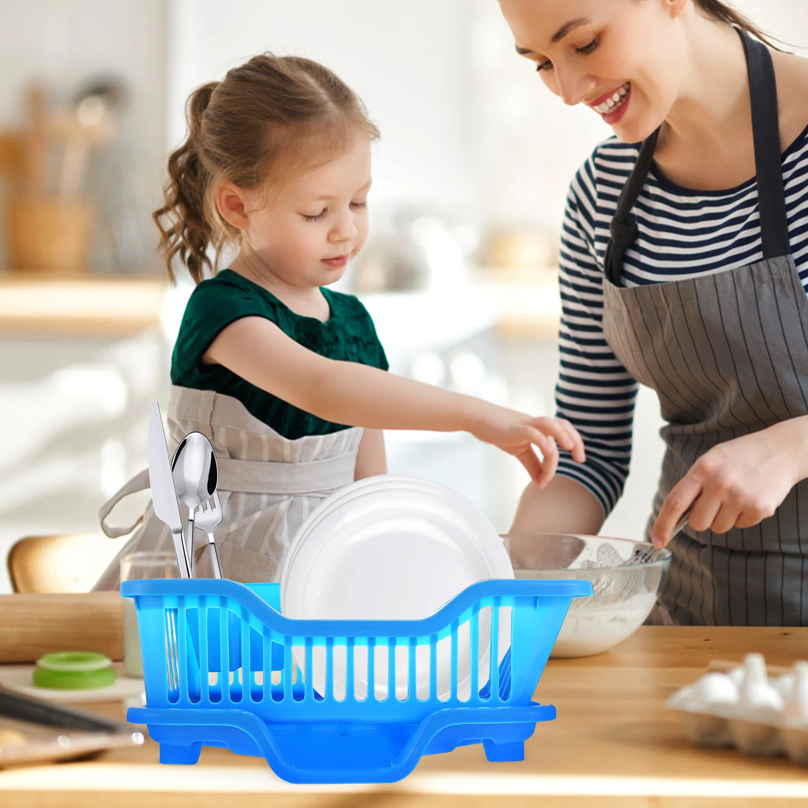 1 set Dish Drainer Large Capacity ABS Kitchen Gadget Blue Plastic Rack for Dishes Bowls Plates Storage Shelf Household Organizer
1 set Dish Drainer Large Capacity ABS Kitchen Gadget Blue Plastic Rack for Dishes Bowls Plates Storage Shelf Household Organizer