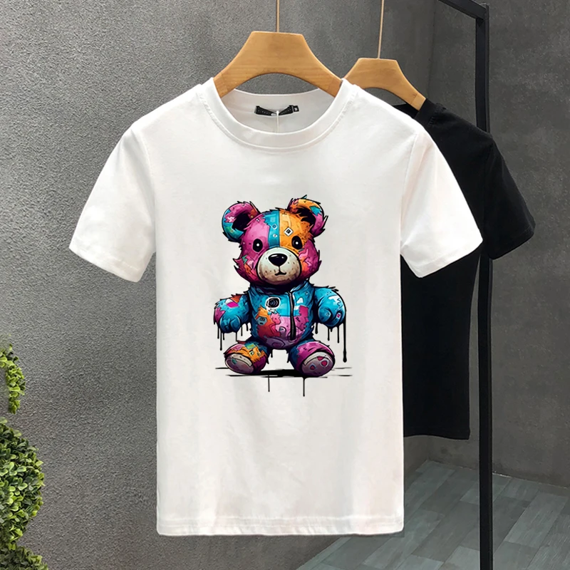 2023 New For Men's T-shirt High Quality 100% Cotton Colours Bear Printing Summer Casual Cool Loose O-Neck T-Shirt Male Tops 2yk
2023 New For Men's T-shirt High Quality 100% Cotton Colours Bear Printing Summer Casual Cool Loose O-Neck T-Shirt Male Tops 2yk