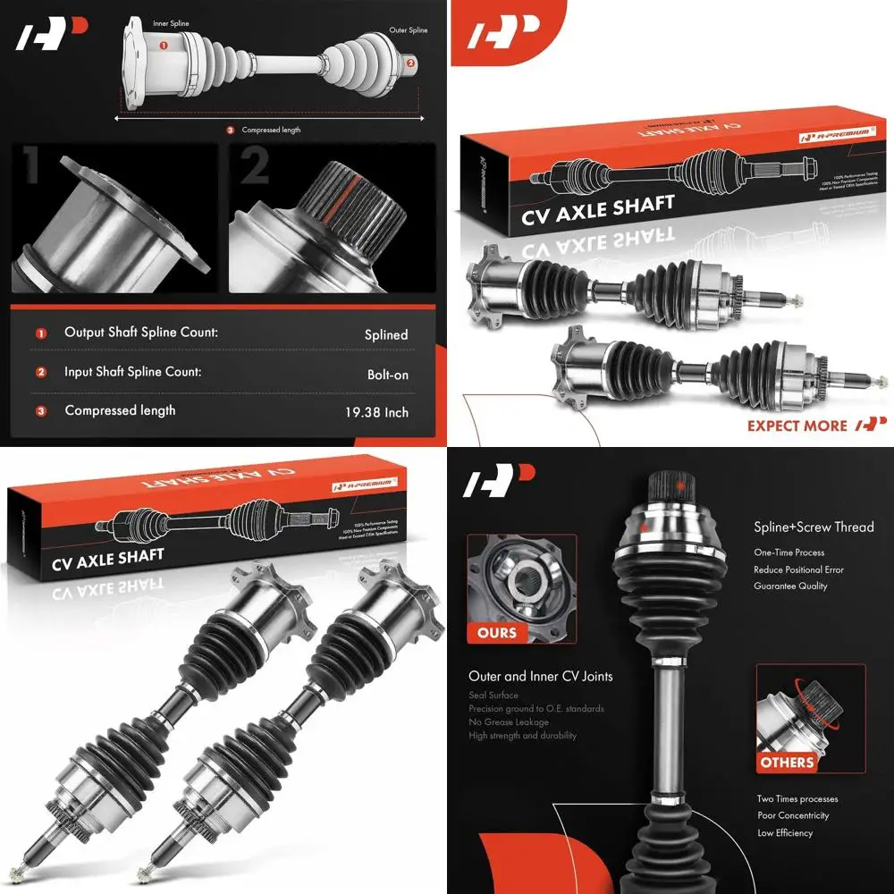 Пара A-Premium (2) Узел вала передней оси ШРУС, совместимый с Ford F150 2004-2008, Expedition 2003-2006, Lobo и Lincoln Naviga
Пара A-Premium (2) Узел вала передней оси ШРУС, совместимый с Ford F150 2004-2008, Expedition 2003-2006, Lobo и Lincoln Naviga