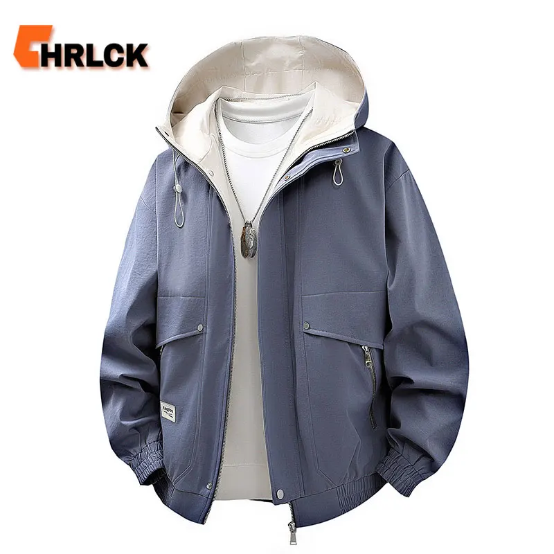CHRLCK Large Size Men's Windbreaker Hooded Coat Jacket Spring Autumn Windproof Camping Loosebig Pockets Coat Couples Jackets
CHRLCK Large Size Men's Windbreaker Hooded Coat Jacket Spring Autumn Windproof Camping Loosebig Pockets Coat Couples Jackets