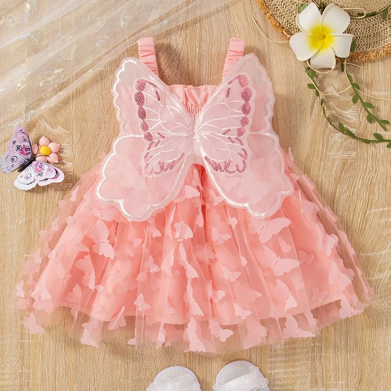 Summer New Solid Color Butterfly Baby Girl Princess Dress, Sweet And Cute Children'S Suspender Clothes (9 Months -3 Years)
Summer New Solid Color Butterfly Baby Girl Princess Dress, Sweet And Cute Children'S Suspender Clothes (9 Months -3 Years)