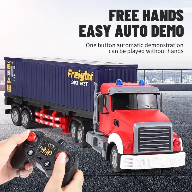 1/24 RC Truck Large Trailer Car Model Cargo Container Transport Vehicle Toy Car Remote Control Trailer Truck with Light Sound
1/24 RC Truck Large Trailer Car Model Cargo Container Transport Vehicle Toy Car Remote Control Trailer Truck with Light Sound
