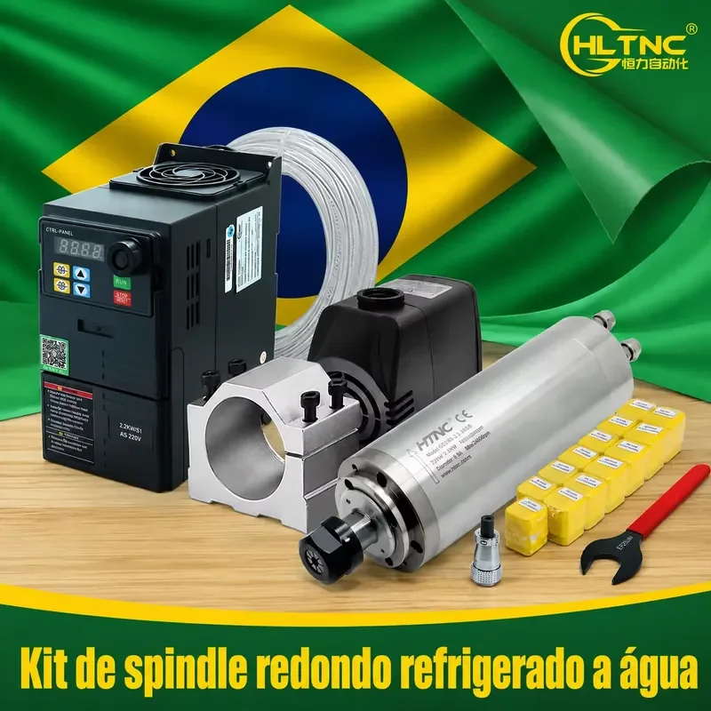 Brazil Stock 2.2KW Water Cooled Spindle Motor Kit 220V 24000RPM VFD Inverter ER20 Collet for CNC Router Engraver
Brazil Stock 2.2KW Water Cooled Spindle Motor Kit 220V 24000RPM VFD Inverter ER20 Collet for CNC Router Engraver