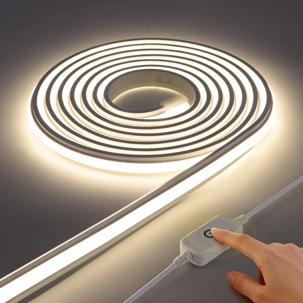 Touch Sensor Control Dimmable 24V COB LED Tape Neon Solid Silicone Gel Tube Self-adhesive Strip Kitchen Cabinet Night Lighting
Touch Sensor Control Dimmable 24V COB LED Tape Neon Solid Silicone Gel Tube Self-adhesive Strip Kitchen Cabinet Night Lighting