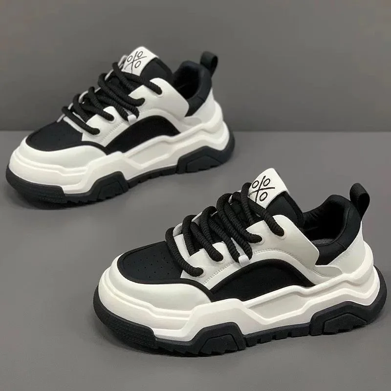 Spring Men's Breathable Sports Casual Shoes Trendy Dad Shoes Thick Bottom Platform Sneakers Korean Style round Toe Color
Spring Men's Breathable Sports Casual Shoes Trendy Dad Shoes Thick Bottom Platform Sneakers Korean Style round Toe Color