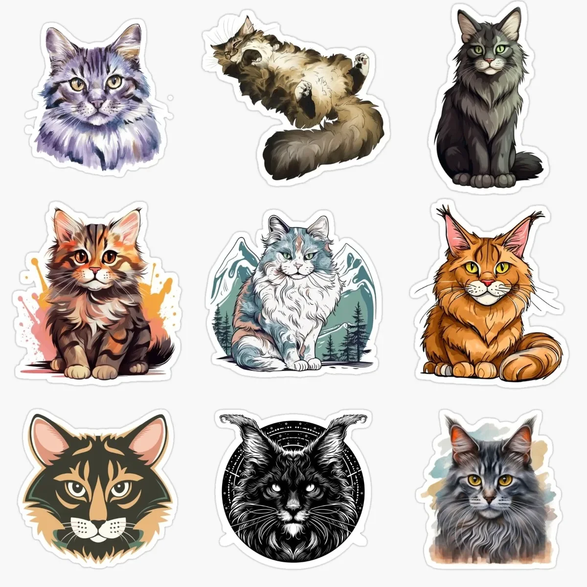 Maine Coon Cat Cute Pets Personalized PVC Stickers for Decorate Table Room Window Wall Car Bicycle Helmet Decal Accessories
Maine Coon Cat Cute Pets Personalized PVC Stickers for Decorate Table Room Window Wall Car Bicycle Helmet Decal Accessories
