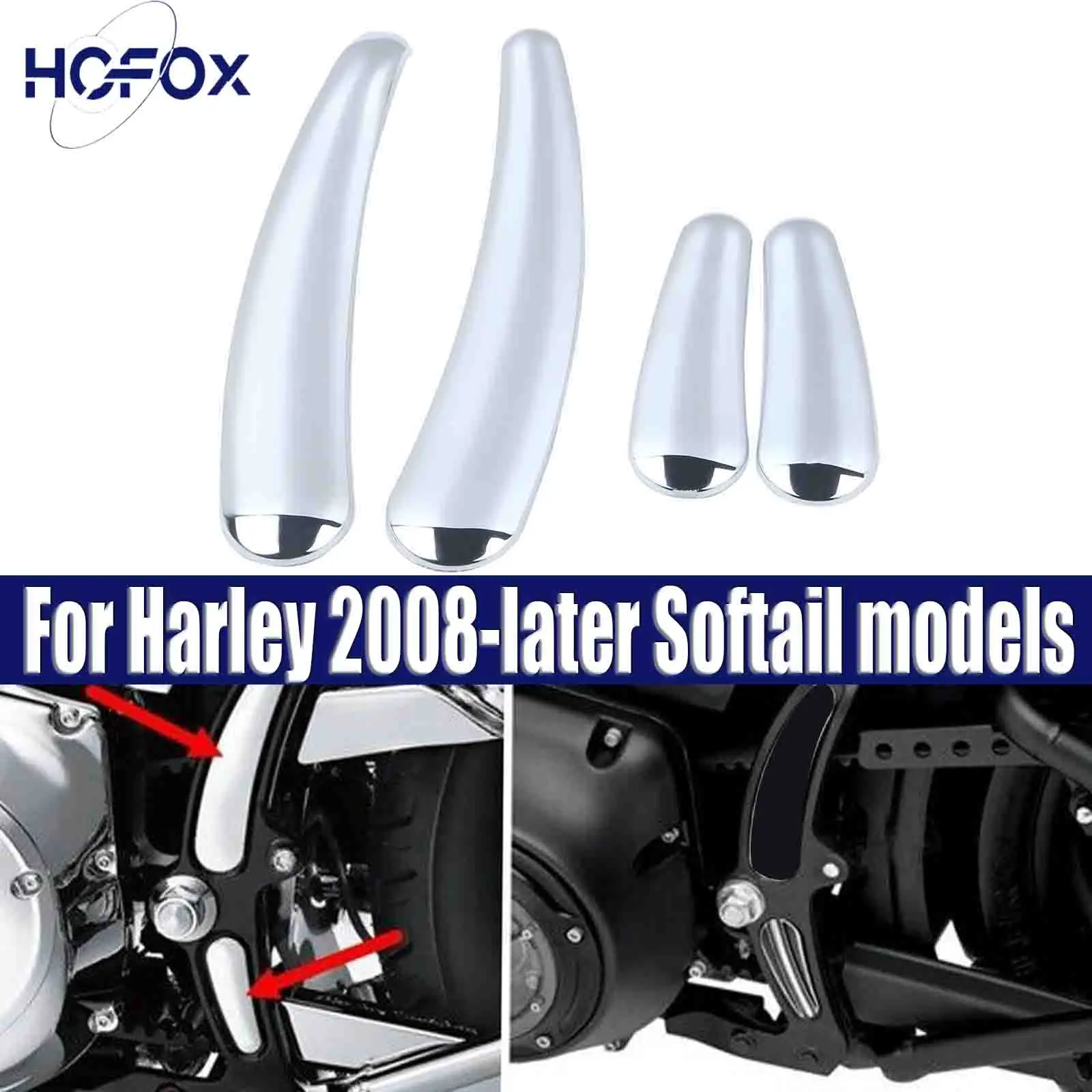 For Harley Softail FLS FLSTN 2008-up Chrome Black Motorcycle Curved Swingarm Frame Inserts
For Harley Softail FLS FLSTN 2008-up Chrome Black Motorcycle Curved Swingarm Frame Inserts