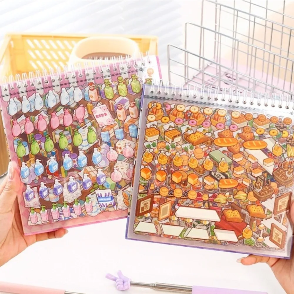 Supermarket 3D Sticker Book PET 10 Scenes Pocket Sticker Book with Finger Pointer Creative Mini Landscape Sticker DIY Activity
Supermarket 3D Sticker Book PET 10 Scenes Pocket Sticker Book with Finger Pointer Creative Mini Landscape Sticker DIY Activity