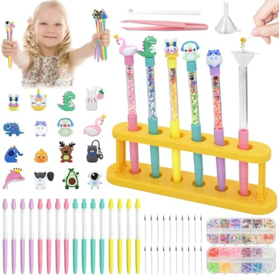 Pen Making Kit DIY Pen Creator Studio with 75+ Craft Pieces, Aesthetic School Supplies for Girls Ages 6 12, Fun Gift and Studen
Pen Making Kit DIY Pen Creator Studio with 75+ Craft Pieces, Aesthetic School Supplies for Girls Ages 6 12, Fun Gift and Studen