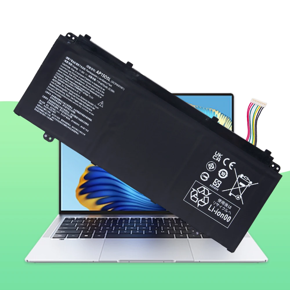 AP15O5L Аккумулятор для ноутбука Acer Aspire S5-371 SF514-51 для Chromebook R13 CB5-312T CB5-312T-K0YK/K8Z9 11,55 В 4670 мАч
AP15O5L Аккумулятор для ноутбука Acer Aspire S5-371 SF514-51 для Chromebook R13 CB5-312T CB5-312T-K0YK/K8Z9 11,55 В 4670 мАч