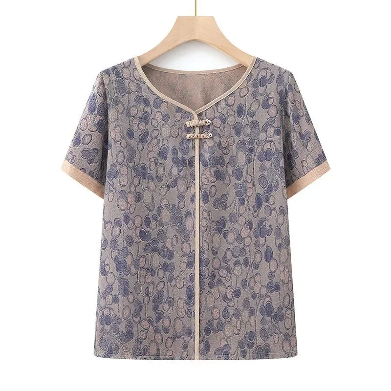 Womens Floral Print Short Sleeve Top Casual Summer Blouse For Elderly
Womens Floral Print Short Sleeve Top Casual Summer Blouse For Elderly