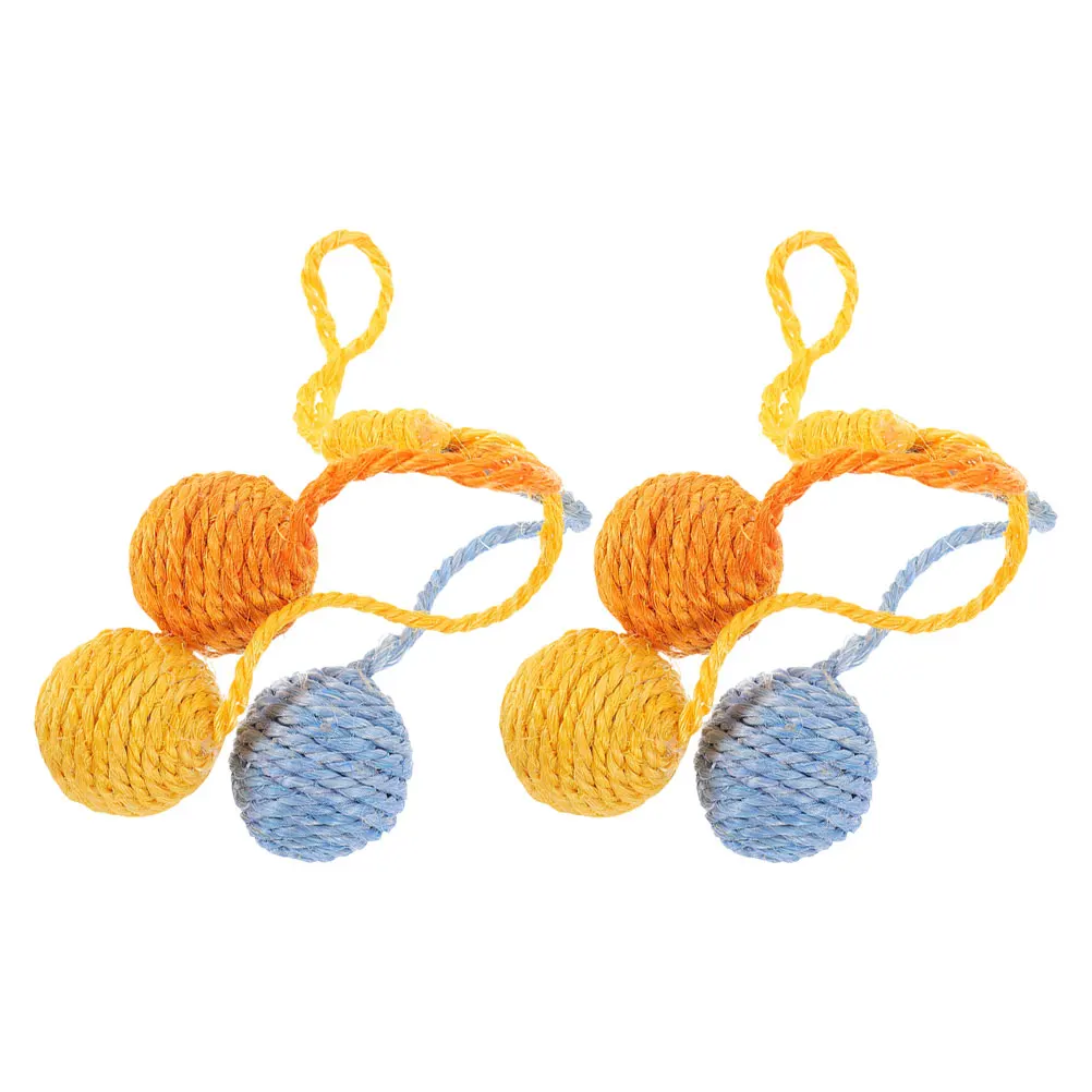 2 pcs Sisal Ball Toy Colorful Hanging Durable Sisal Material Interactive Indoor Scratching Toys Accessories For Cats Balls Chase
2 pcs Sisal Ball Toy Colorful Hanging Durable Sisal Material Interactive Indoor Scratching Toys Accessories For Cats Balls Chase