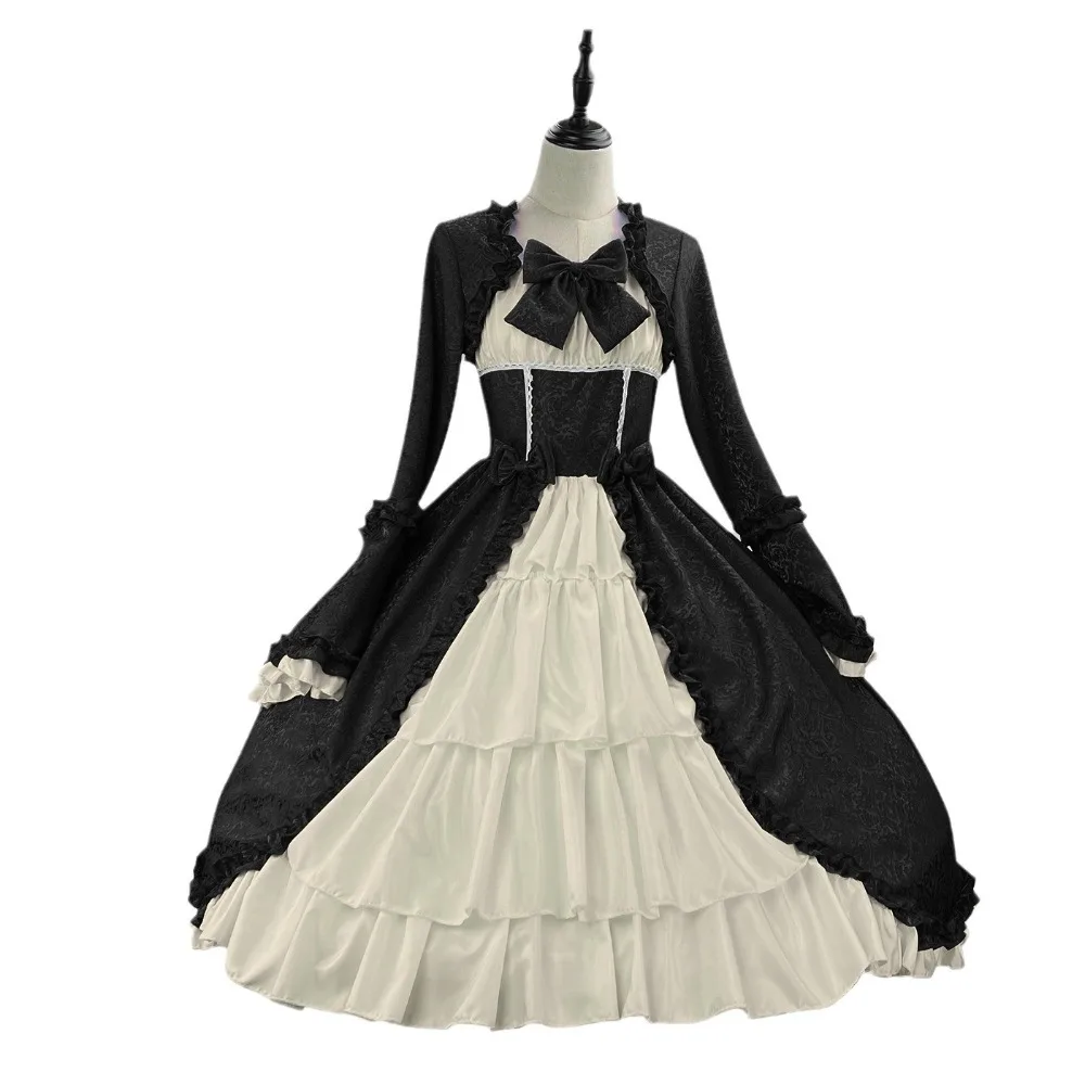 Sweet Square Neck Court Lolita Dress Gothic Tight Waist Medieval Dress Women Party Cosplay Cosplay Renaissance Costume Party
Sweet Square Neck Court Lolita Dress Gothic Tight Waist Medieval Dress Women Party Cosplay Cosplay Renaissance Costume Party
