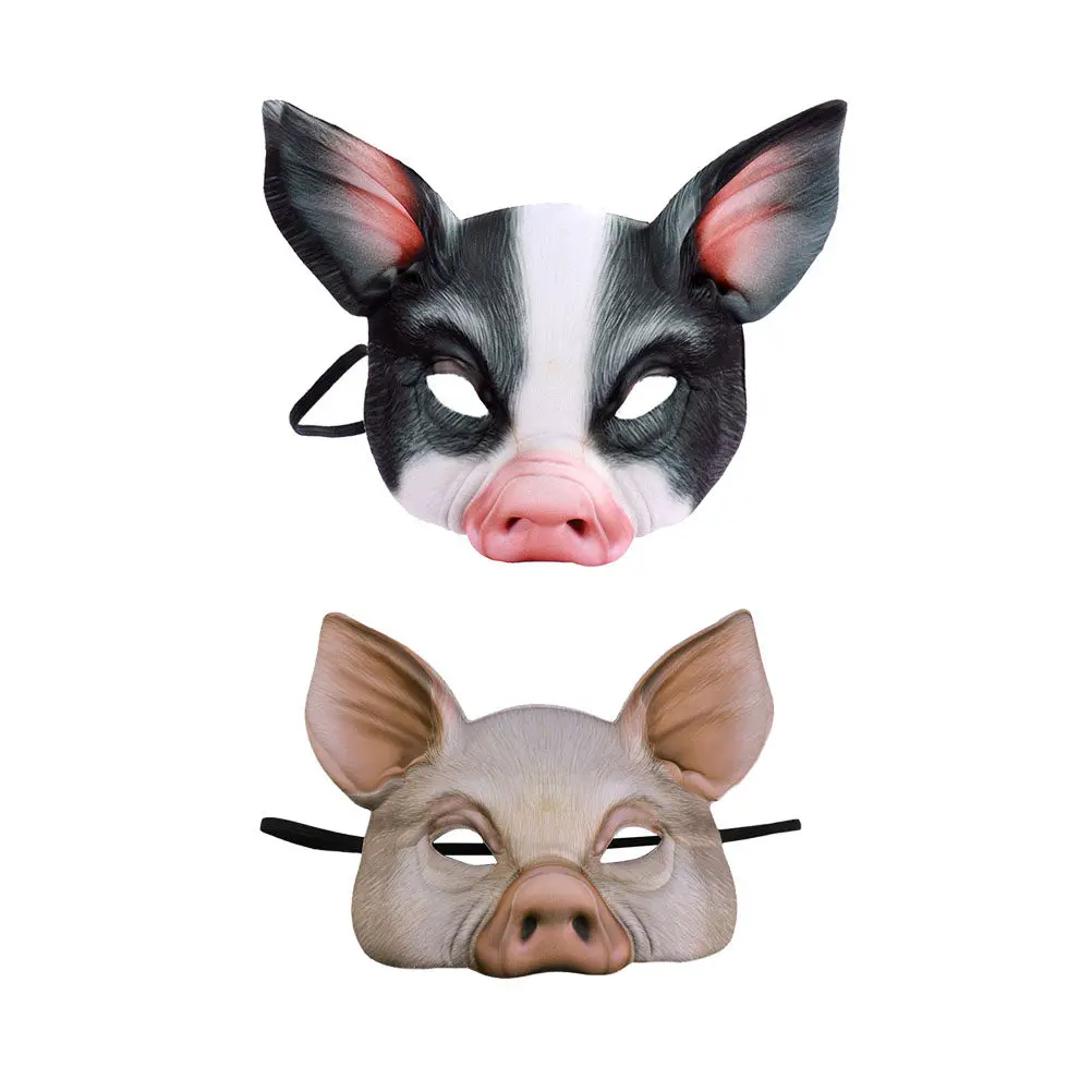 2Pcs Half Face Animal Pig Mask Creative Design for Halloween Masquerade Festival Party Dancing Ball Party Mask
2Pcs Half Face Animal Pig Mask Creative Design for Halloween Masquerade Festival Party Dancing Ball Party Mask