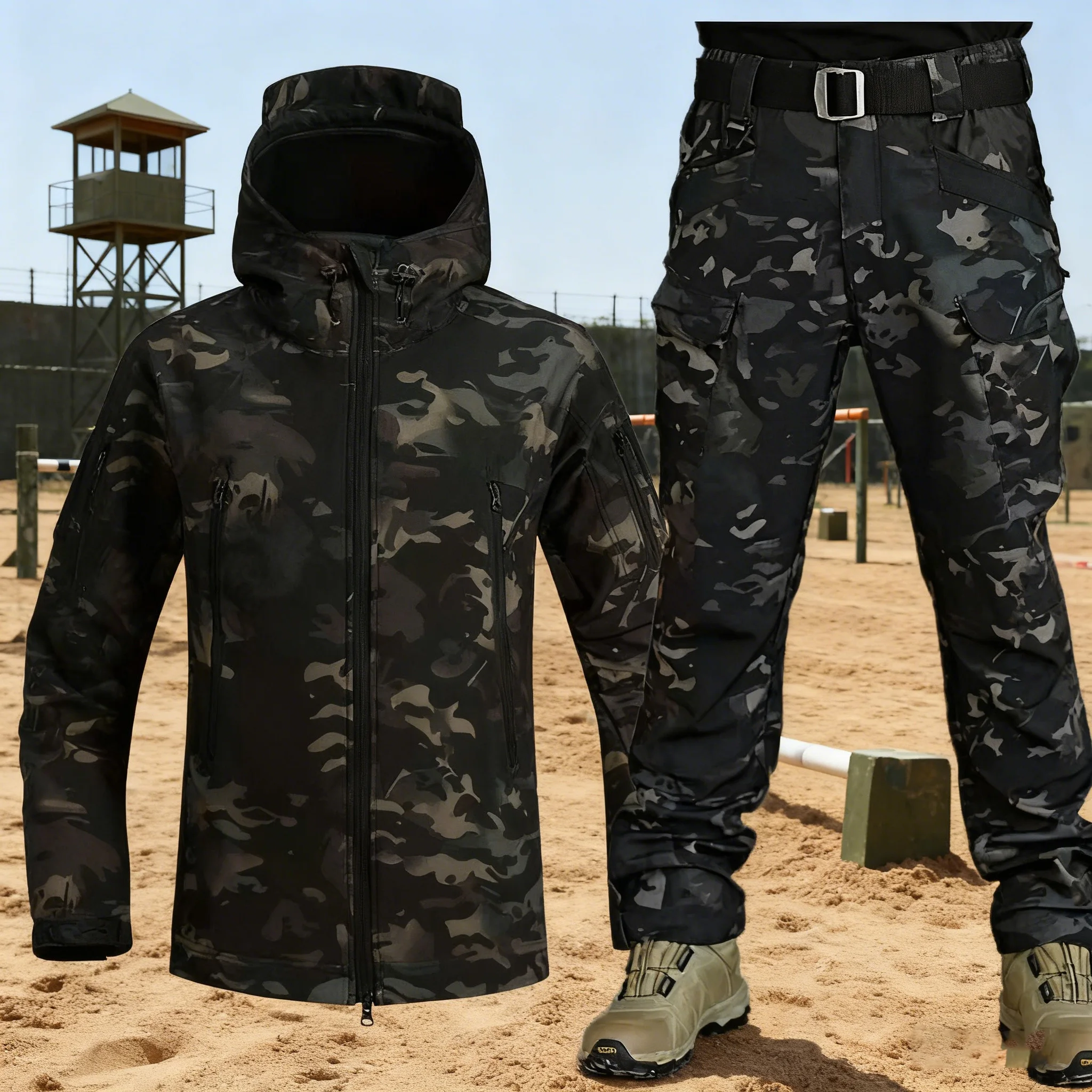TAD Outdoor Military Tactical Soft Shell Camouflage Clothing Sports Waterproof Hunting Shooting Clothing Military Uniform+Pants
TAD Outdoor Military Tactical Soft Shell Camouflage Clothing Sports Waterproof Hunting Shooting Clothing Military Uniform+Pants