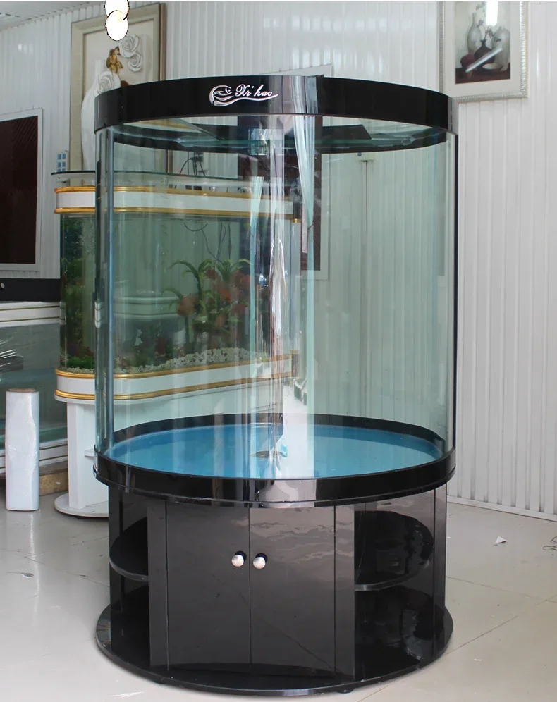 Cylindrical fish tank aquarium glass ecological large bottom filtration without water exchange
Cylindrical fish tank aquarium glass ecological large bottom filtration without water exchange
