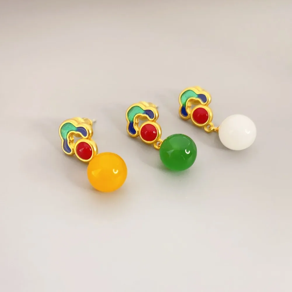 2026 Hot Selling New Chinese Style Ancient Style Retro Enamel Ancient Style Jade Earrings Natural Stone Little Stud Earrings
2026 Hot Selling New Chinese Style Ancient Style Retro Enamel Ancient Style Jade Earrings Natural Stone Little Stud Earrings