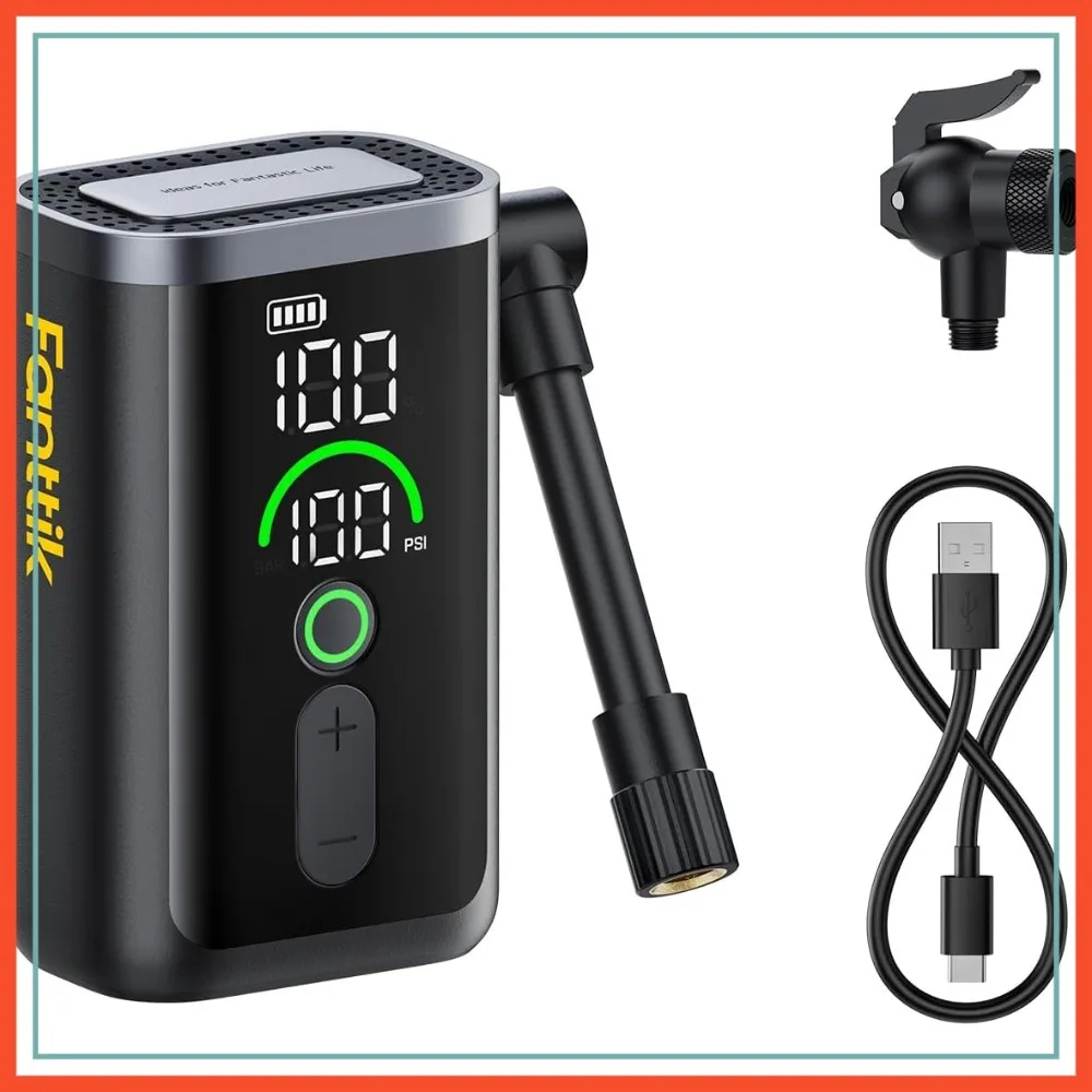 Mini Bike Pump 21s Fast Inflate 150PSI Electric Air Pump with Gauge for Road Bike MTB
Mini Bike Pump 21s Fast Inflate 150PSI Electric Air Pump with Gauge for Road Bike MTB