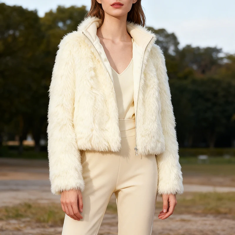 Зимняя модная женская шуба на молнии для девочек, уличная куртка из искусственного меха с воротником-стойкой, уличная теплая куртка
Зимняя модная женская шуба на молнии для девочек, уличная куртка из искусственного меха с воротником-стойкой, уличная теплая куртка