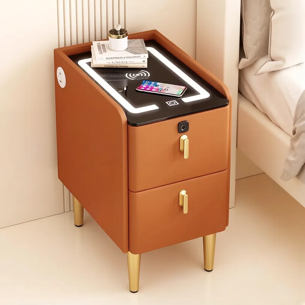 Nordic Style Wooden Nightstand with LED Light 2 Drawers Smart Bedroom Side Table End Cabinet 30cm
Nordic Style Wooden Nightstand with LED Light 2 Drawers Smart Bedroom Side Table End Cabinet 30cm
