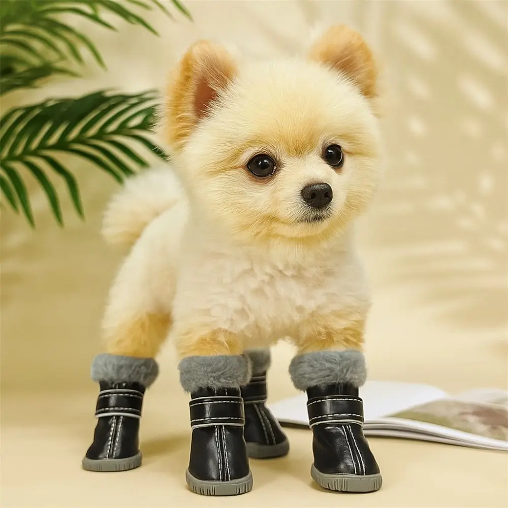 4PCS Plush Winter Pet Dog Shoes Non Slip Anti-Freezing Waterproof Dog Boots Rubber Soles Wear-resistant Dog Fleece Shoes
4PCS Plush Winter Pet Dog Shoes Non Slip Anti-Freezing Waterproof Dog Boots Rubber Soles Wear-resistant Dog Fleece Shoes