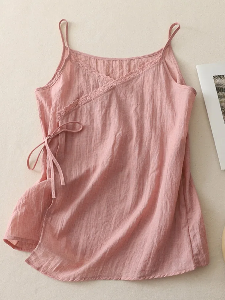 New Chinese Sle Cotton Linen Svel Casual Loose Women's Tank Top Summer Outerwear Comfortable Breathable Vest
New Chinese Sle Cotton Linen Svel Casual Loose Women's Tank Top Summer Outerwear Comfortable Breathable Vest