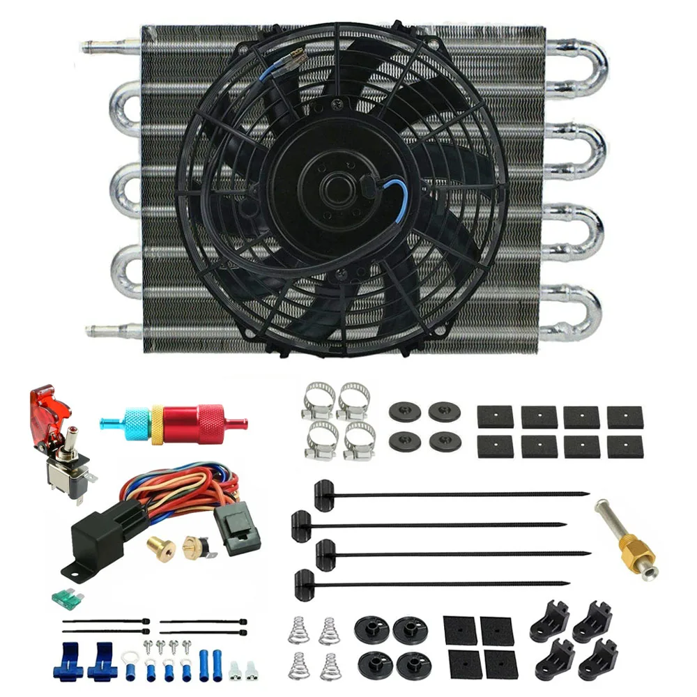 8 ROW ENGINE TRANSMISSION OIL COOLER FAN 6AN IN-HOSE 180'F THERMOSTAT SWITCH KIT
8 ROW ENGINE TRANSMISSION OIL COOLER FAN 6AN IN-HOSE 180'F THERMOSTAT SWITCH KIT