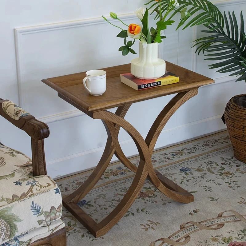 American country solid wood edge few retro pastoral style old spot oak bedroom small square table
American country solid wood edge few retro pastoral style old spot oak bedroom small square table