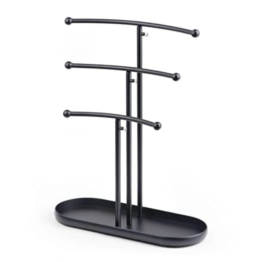 Jewelry Stand Organizer, Metal Jewelry Tree Holder 3-Tier Jewelry Storage Tower for Necklace Display, Earring Hanging Black, Ch
Jewelry Stand Organizer, Metal Jewelry Tree Holder 3-Tier Jewelry Storage Tower for Necklace Display, Earring Hanging Black, Ch