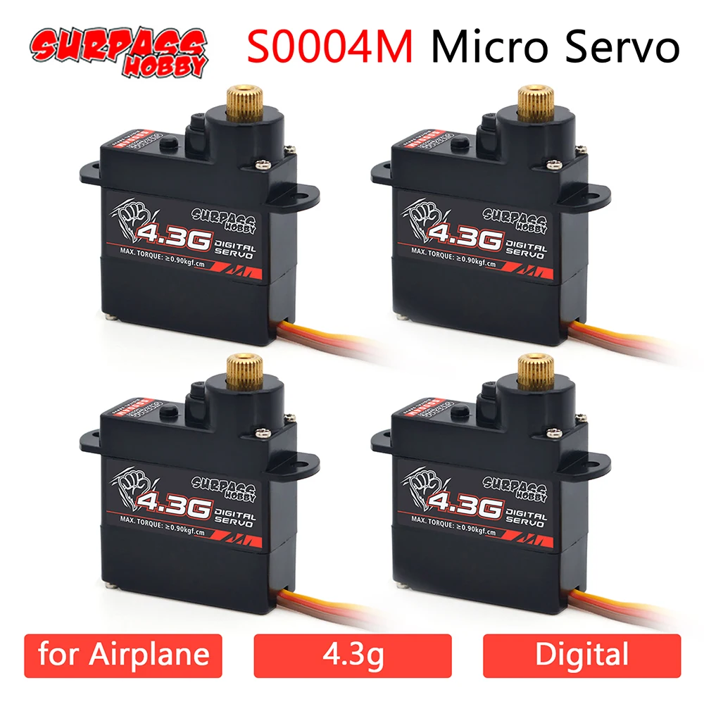 4pcs/lot Surpass Hobby Airplane Digital Servo 4.3g Micro Metal Gear Mini Servo for RC Aircraft Fixed-wing Helicopter
4pcs/lot Surpass Hobby Airplane Digital Servo 4.3g Micro Metal Gear Mini Servo for RC Aircraft Fixed-wing Helicopter