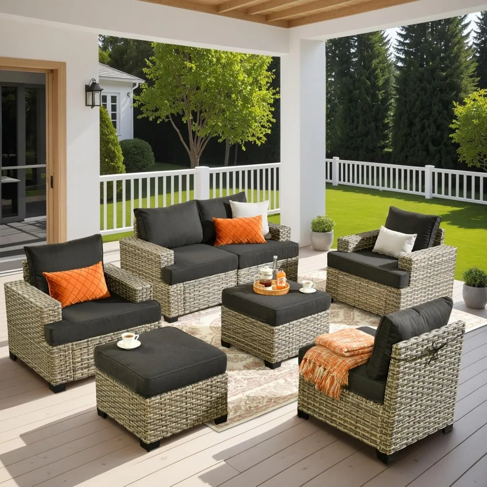Outdoor Sectional Patio Furniture Set,7 Pieces Wicker Conversation Sets,Extra Deep Out Door Sofa Outside Furniture Couch with O
Outdoor Sectional Patio Furniture Set,7 Pieces Wicker Conversation Sets,Extra Deep Out Door Sofa Outside Furniture Couch with O