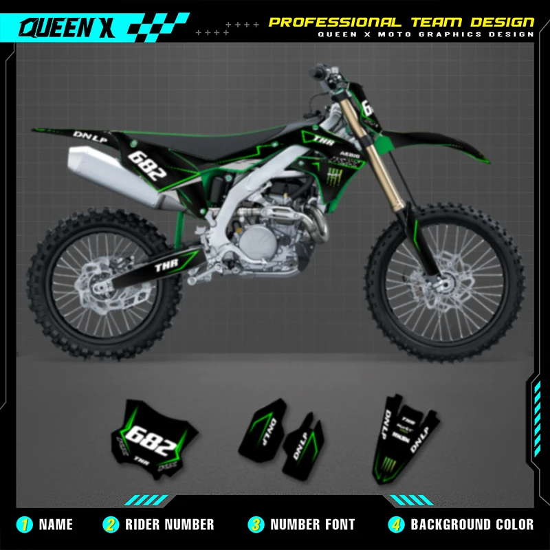 Queen X MOTOR For KAWASAKI KXF450 KX 450 2019-2023 KXF250 KXF 250 2021-2024 Motorcycle Graphics Background Decals Stickers Kit
Queen X MOTOR For KAWASAKI KXF450 KX 450 2019-2023 KXF250 KXF 250 2021-2024 Motorcycle Graphics Background Decals Stickers Kit
