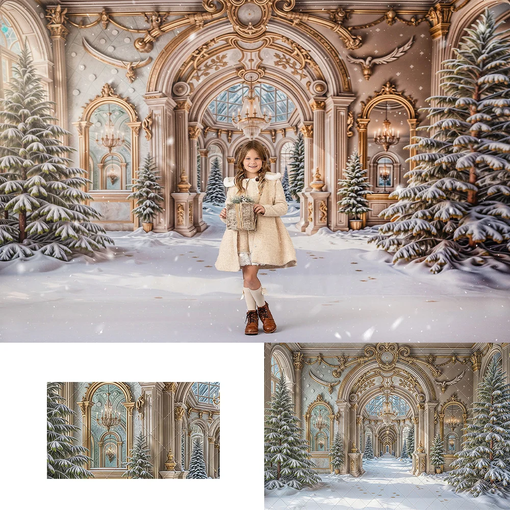 Winter Magic Palace Hall Backdrops Kids Adult Photography Props Snowflake Xmas Trees Luxury Glitter Room Backgrounds
Winter Magic Palace Hall Backdrops Kids Adult Photography Props Snowflake Xmas Trees Luxury Glitter Room Backgrounds