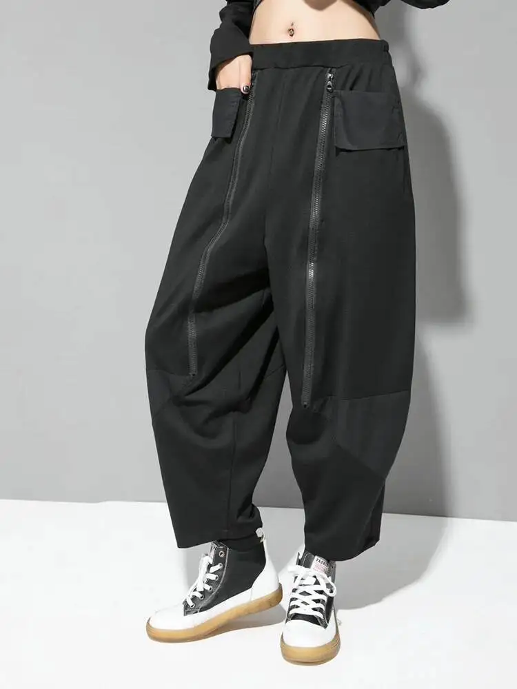 Black High Elastic Waist Zipper Spliced Harem Pants New Loose Fit Trousers Women Fashion Spring Autumn 2026 1DF8W
Black High Elastic Waist Zipper Spliced Harem Pants New Loose Fit Trousers Women Fashion Spring Autumn 2026 1DF8W