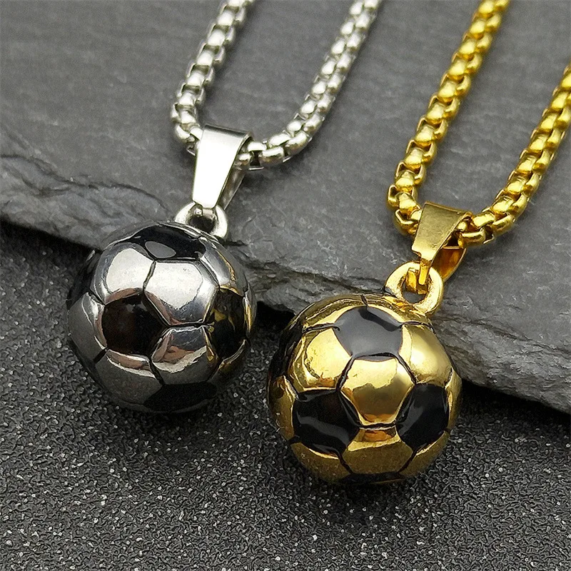 HNSP 316L Stainless Steel Football Pendant Chain Necklace For Men Boy Jewelry Soccer Accessories Gift
HNSP 316L Stainless Steel Football Pendant Chain Necklace For Men Boy Jewelry Soccer Accessories Gift