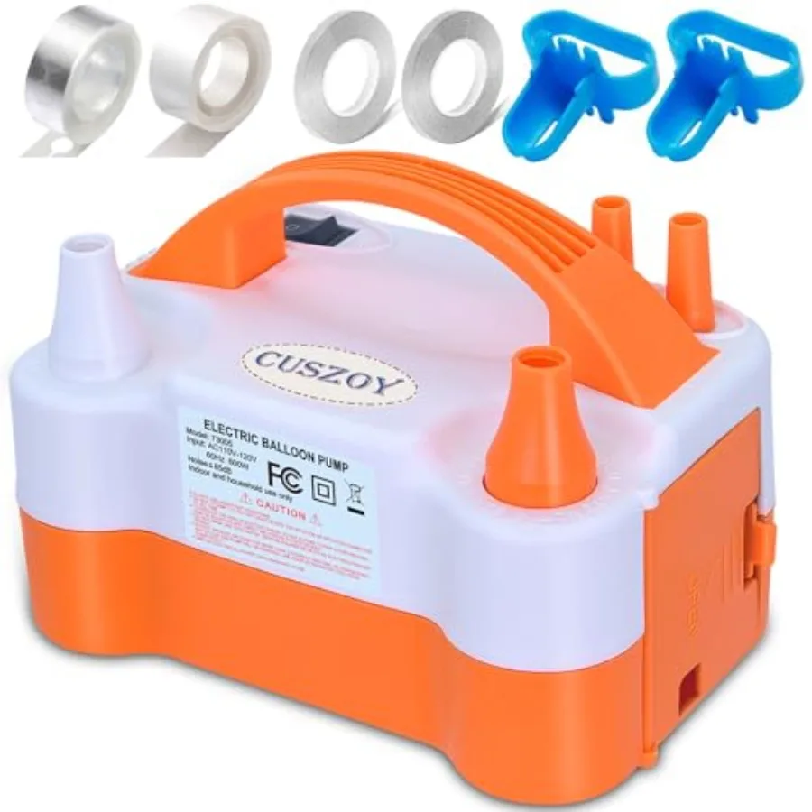 Electric Balloon Pump 600W Fast Balloon Blower with 6 Balloon Arch Kits Dual Nozzle and 2 Modes Portable Air Pump for Balloon D
Electric Balloon Pump 600W Fast Balloon Blower with 6 Balloon Arch Kits Dual Nozzle and 2 Modes Portable Air Pump for Balloon D